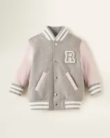 Roots Toddler Canada Varsity Jacket 2.0 in Quartz Pink
