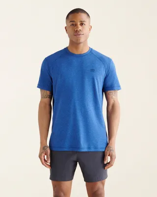 Roots Renew Short Sleeve T-Shirt in Oxford Blue Pepper