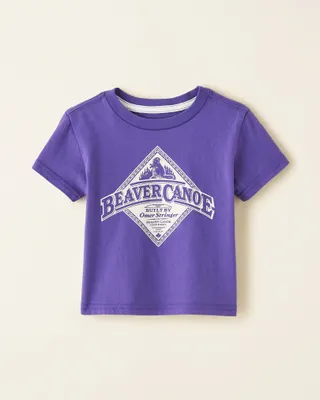 Roots Baby Beaver Canoe Relaxed T-Shirt in Deep Violet