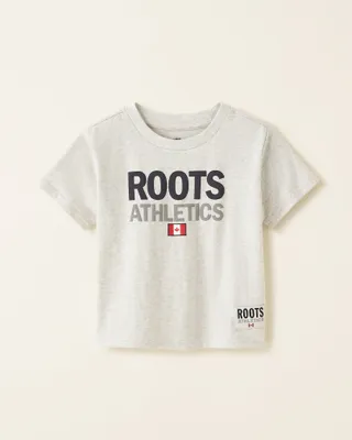Roots Baby Athletics T-Shirt in White Mix