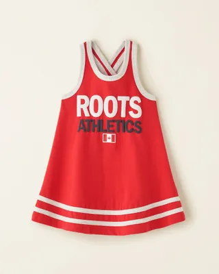 Roots Baby Athletics Tank Dress in Jam Red