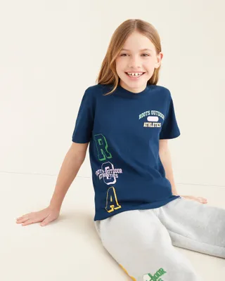 Roots Kids Outdoor Athletics T-Shirt in True Navy