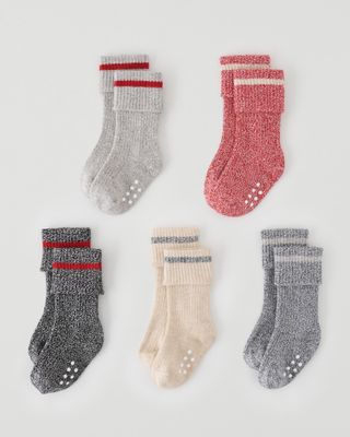Roots Baby Cabin Sock 5 Pack in Assorted