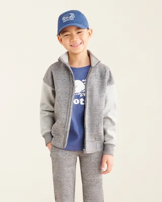 Roots Boy's Active Journey Full Zip Jacket Shirt in S & p Speckle