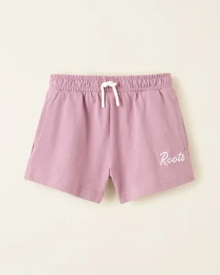 Roots Toddler Girl's Nature Club Relaxed Short in Elderberry Purple