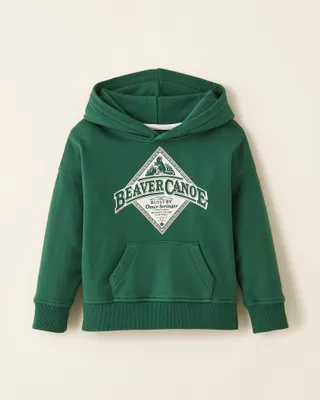 Roots Toddler Beaver Canoe Relaxed Hoodie in Forest Green