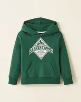 Roots Toddler Beaver Canoe Relaxed Hoodie in Forest Green