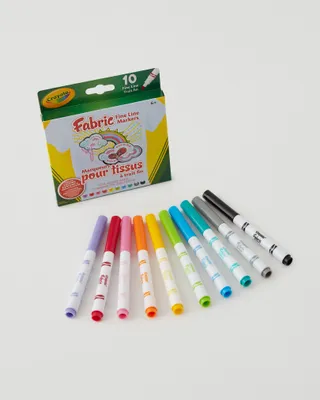 Roots Crayola Fabric Markers 10 Pack in Assorted