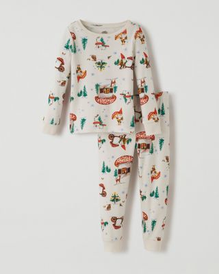 Roots Toddler Winter Wonderland Pajama Set in Eggnog
