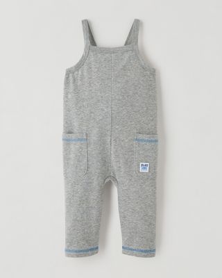 Roots Baby Play Dungaree in Grey Mix