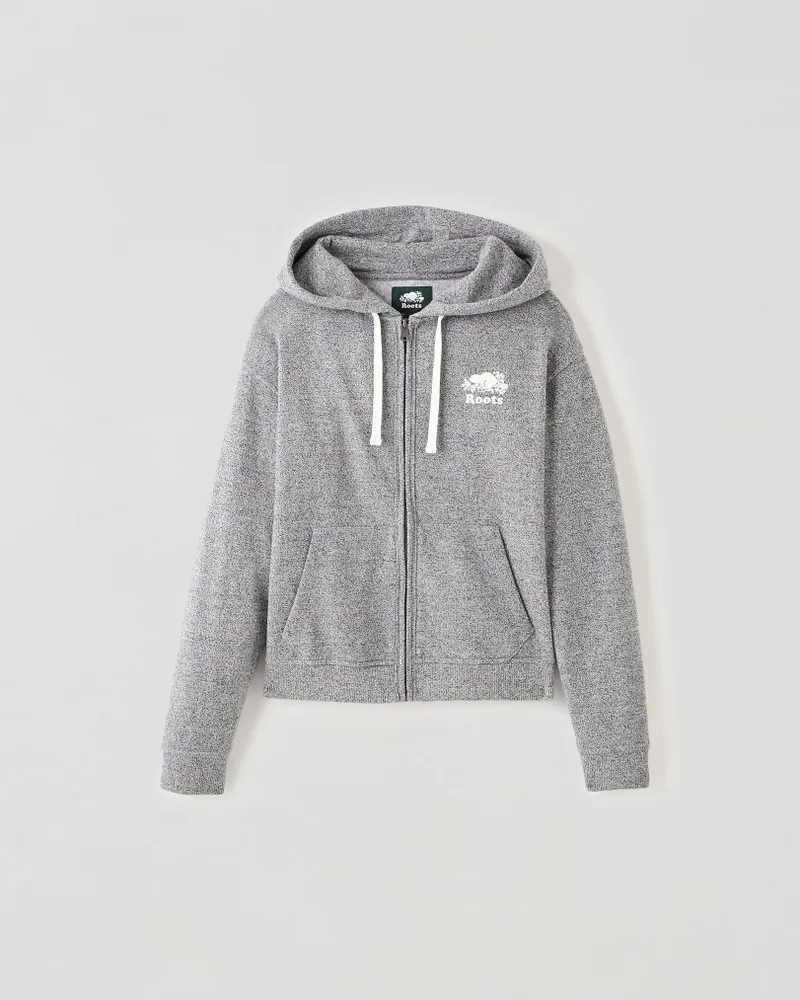 Roots Organic Original Relaxed Full Zip Hoodie in Salt/Pepper | Halifax  Shopping Centre