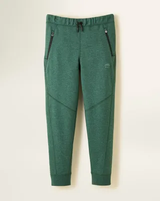 Roots Boy's Active Journey Jogger Pants in Forest Green Mix