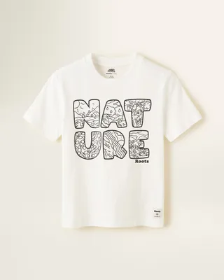 Roots Kids Nature DIY T-Shirt in Egret