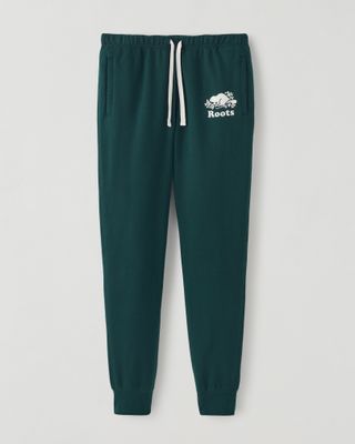 Roots Organic Original Slim Cuff Sweatpant in Varsity Green