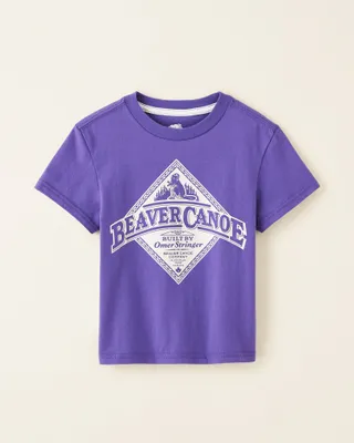 Roots Toddler Beaver Canoe Relaxed T-Shirt in Deep Violet