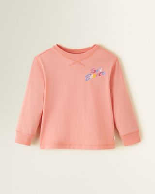 Roots Toddler Girl's Long Sleeve T-Shirt in Lantana Pink