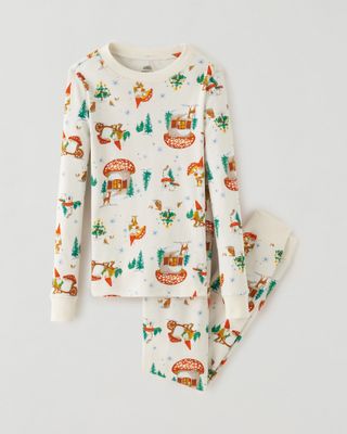 Roots Kids Winter Wonderland Pajama Set in Eggnog