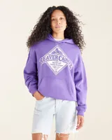 Roots Beaver Canoe Relaxed Hoodie Gender Free in Deep Violet