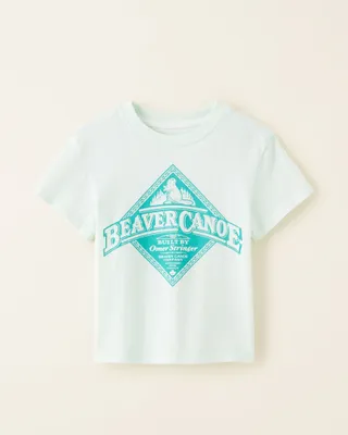 Roots Toddler Beaver Canoe Relaxed T-Shirt in Turquoise Mist