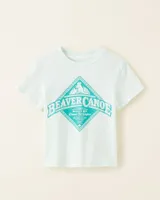 Roots Toddler Beaver Canoe Relaxed T-Shirt in Turquoise Mist