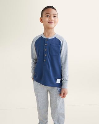 Roots Kids Play Henley Jacket in Insignia Blue