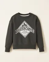 Roots Toddler Beaver Canoe Relaxed Crew Sweatshirt in Raven