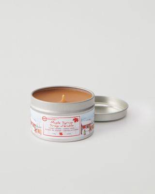 Roots Maple Syrup Travel Candle in Lodge Red
