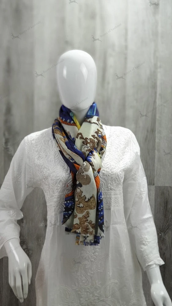 Cashmere Waves & Starry Night Scarf / Stole