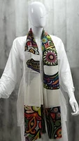 Cashmere Horse White Shawl