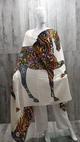 Cashmere Horse White Shawl