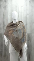 Marble Paint on Cashmere Stole Scarf