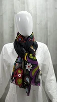 Cashmere Horse Black Shawl