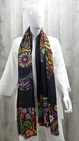 Cashmere Horse Black Shawl