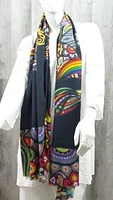 Cashmere Horse Black Shawl