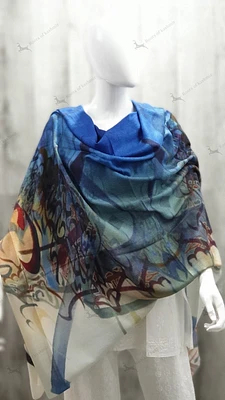 Cashmere Calligraphy Shawl