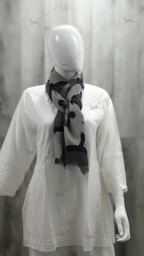 Wool & Silk Panda Stole