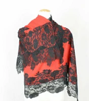 Pure Cashmere Lace Trim Shawl