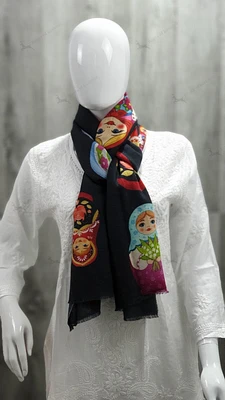 Cashmere Scarf Matrushka Dolls I