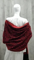 Cashmere Stole with Ari hand Work ( similar to crewel work ) Handmade