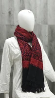 Cashmere Stole with Ari hand Work ( similar to crewel work ) Handmade