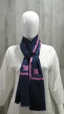 Pure Pashmina Stole Sozni Hand Embroidered (ONE OF A KIND