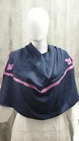 Pure Pashmina Stole Sozni Hand Embroidered (ONE OF A KIND