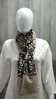 Pure Pashmina Stole Sozni Hand Embroidered calligraphy (ONE OF A KIND)
