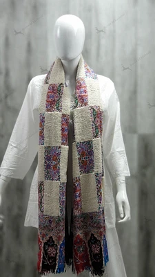 Pure Pashmina Towel with Kalamkari Work (ONE OF A KIND)