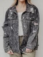 Anika Distressed Denim Jacket