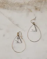 Triangle Stone Tear Drop Earrings