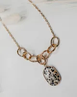 Stone Pendant Chain Feature Necklace