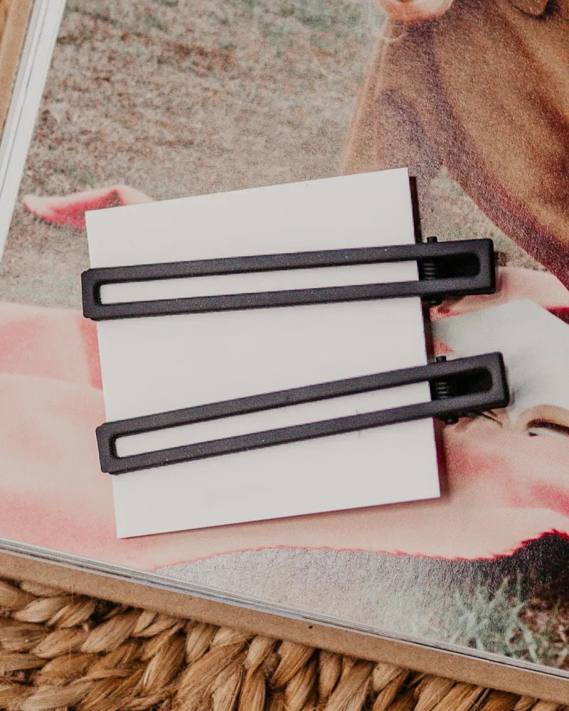 Thin Rectangle Hair Clips