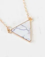 Geo Triangle Stone Necklace