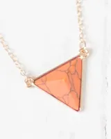 Geo Triangle Stone Necklace